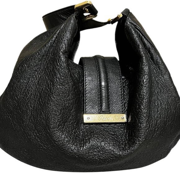 Authentic Gucci shoulder monogram hobo bag in black . - Picture 3 of 4